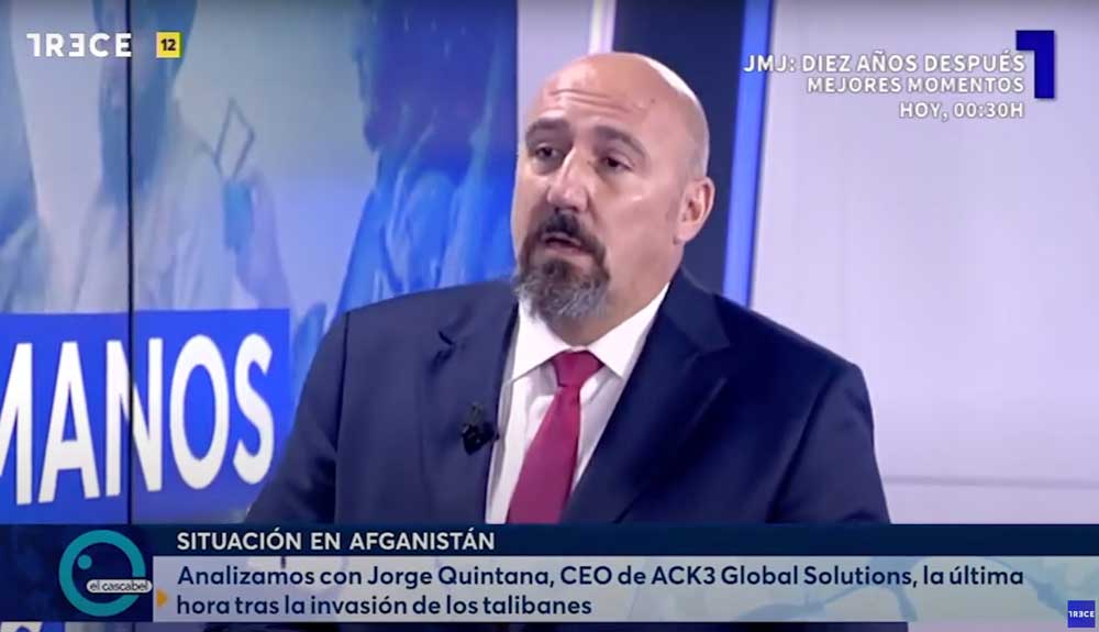 CEO of ACK3 analyzes Afghanistan on TRECE TV