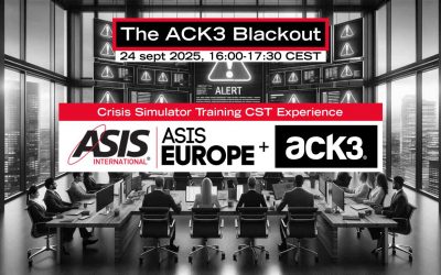 ASIS Europe and ACK3 to host Crisis Simulator Training