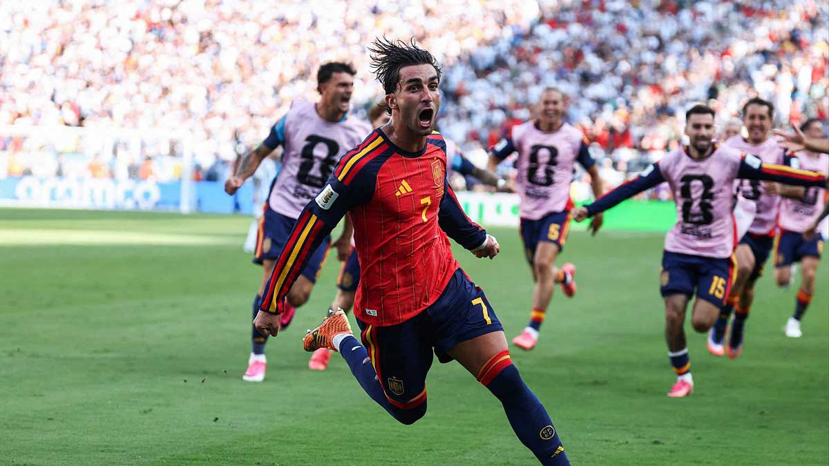 Ferran Torres celebra el gol del Mundial 2026 — MetLife Stadium, Nueva Jersey