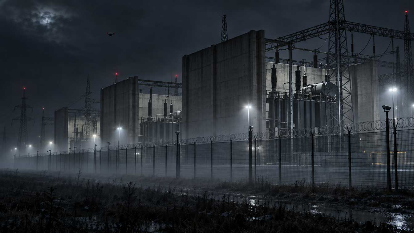Subestación eléctrica protegida frente a drones en el Báltico: infraestructura crítica expuesta a amenazas híbridas junto a Kaliningrado