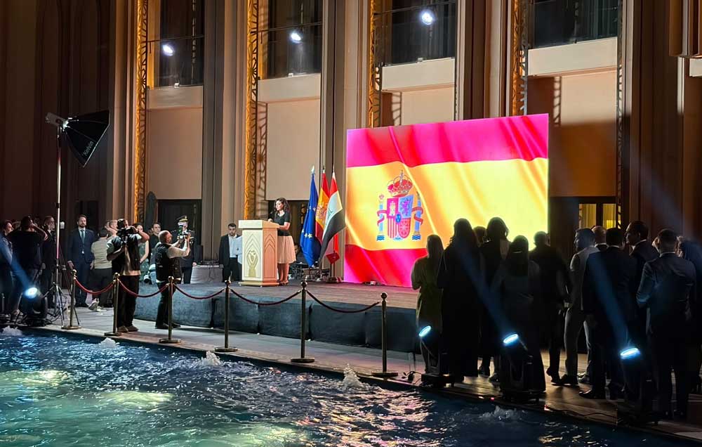 Homenaje de Irak a España durante la recepción de la Fiesta Nacional en Bagdad, evento patrocinado por ACK3
